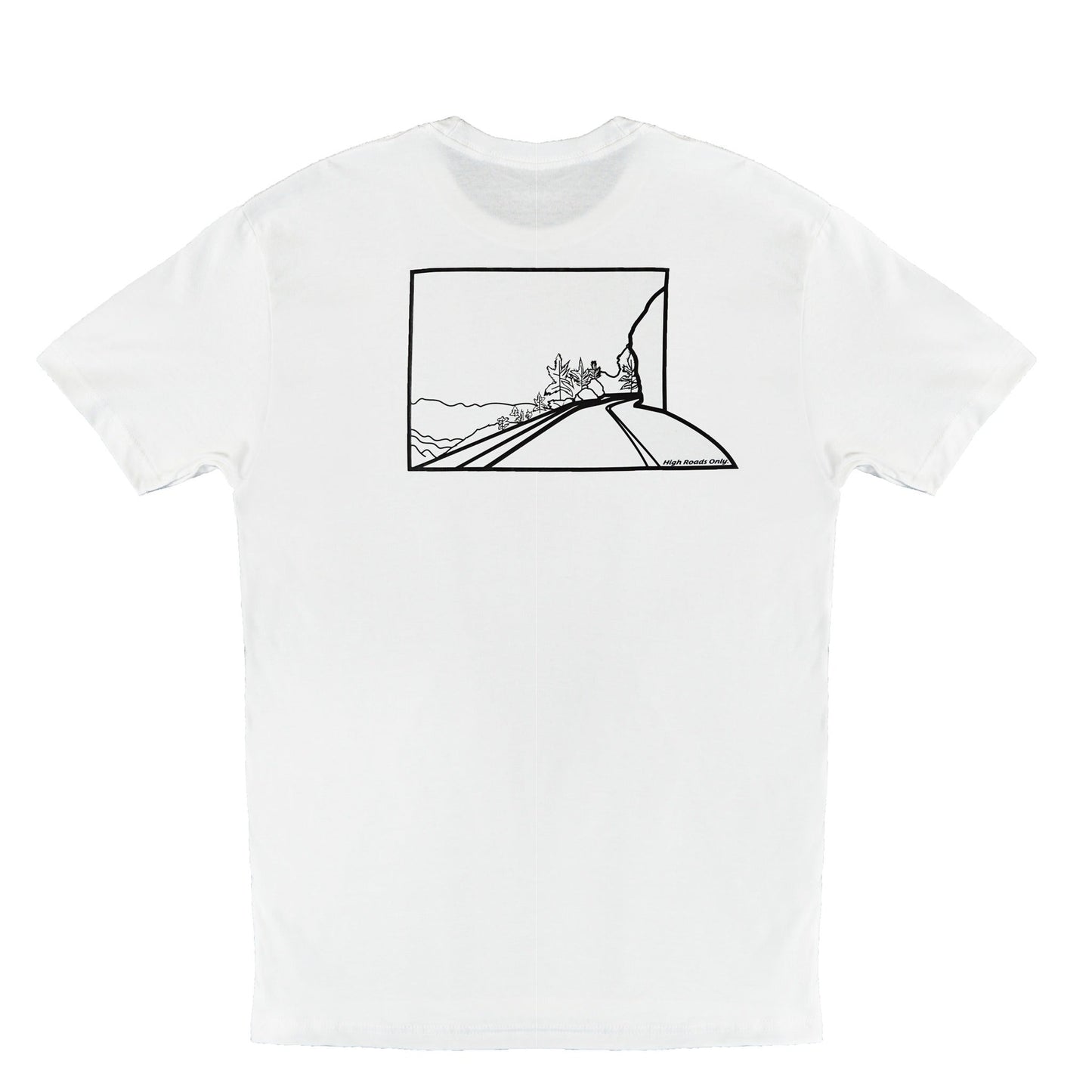 Angeles Crest Highway Everyday Tee white back product photo
