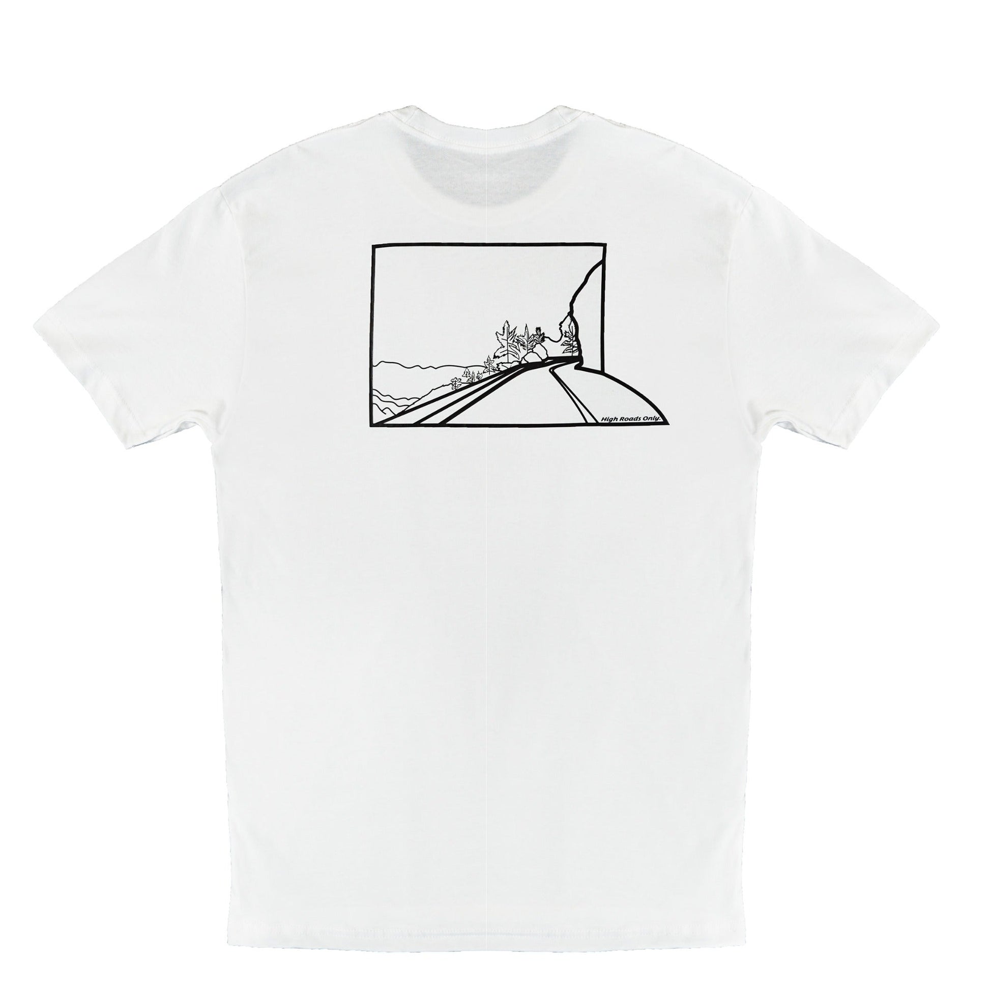 Angeles Crest Highway Everyday Tee white back product photo