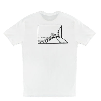 Angeles Crest Highway Everyday Tee white back product photo