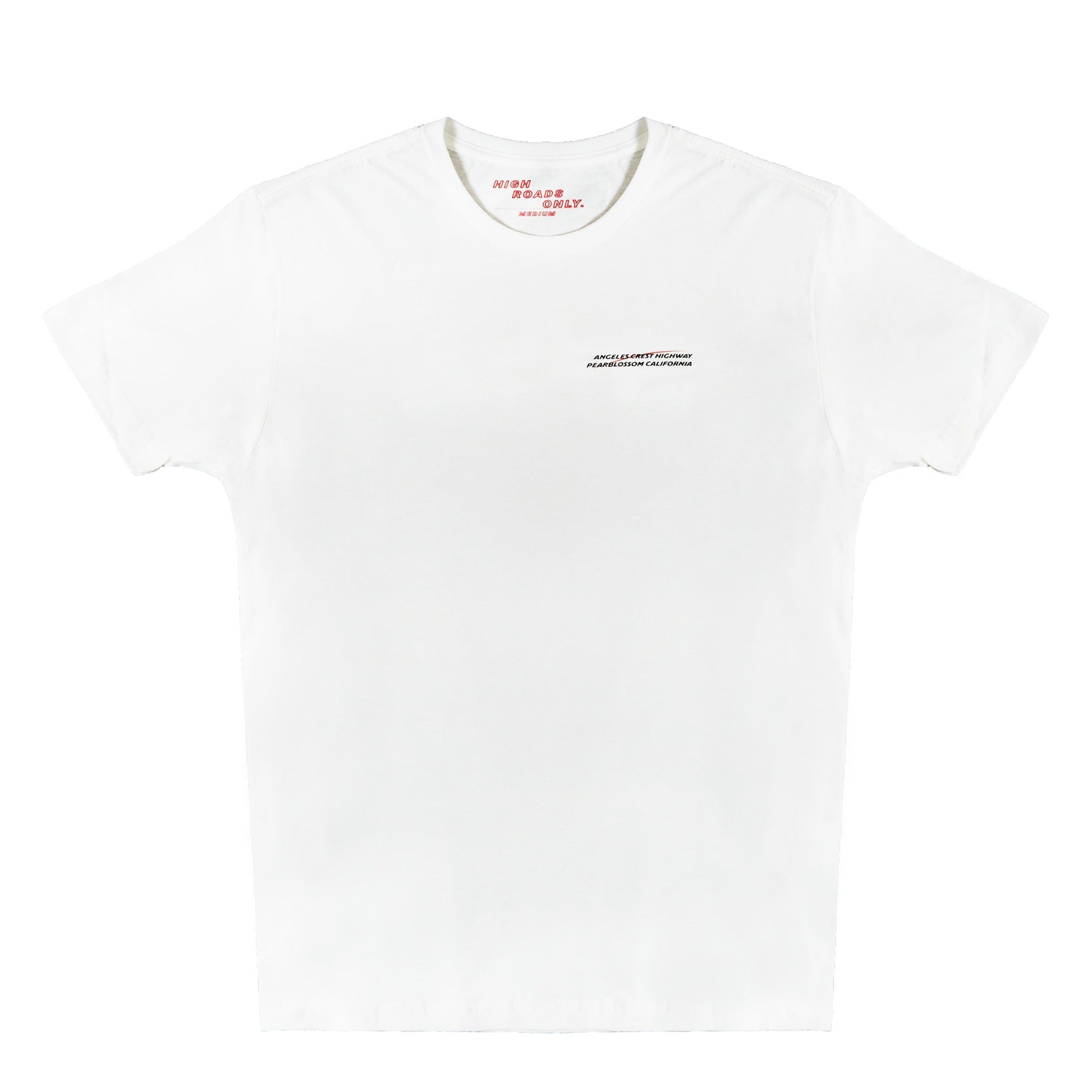 Angeles Crest Highway Everyday Tee white front product photo