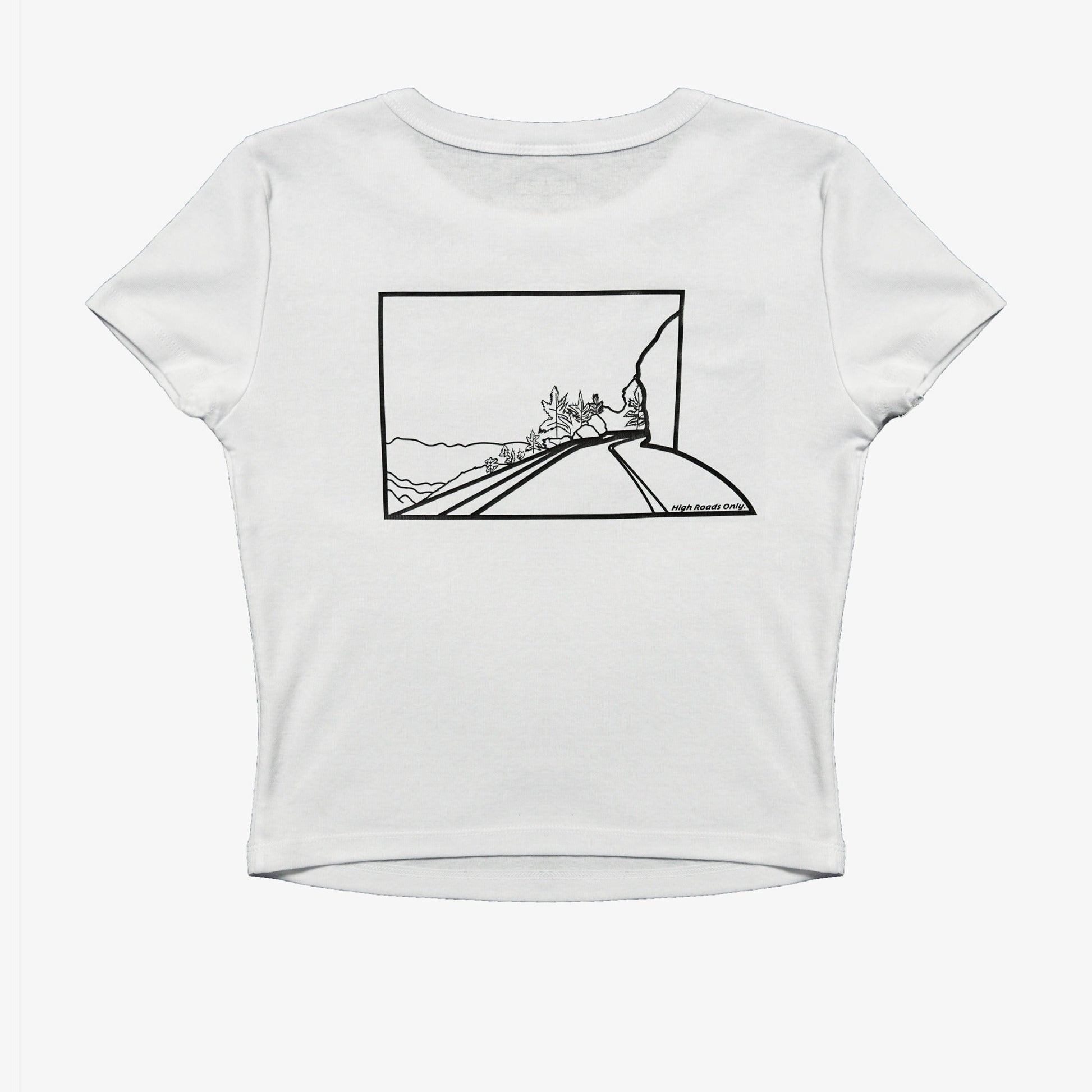 Angeles Crest baby crop white back product photo