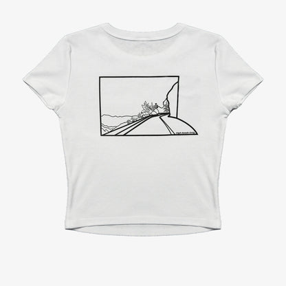 Angeles Crest baby crop white back product photo