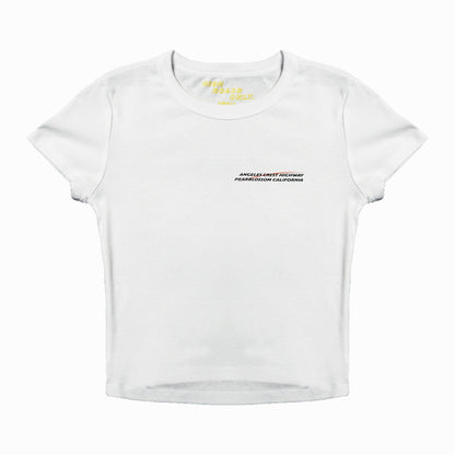 Angeles Crest baby crop white front product photo